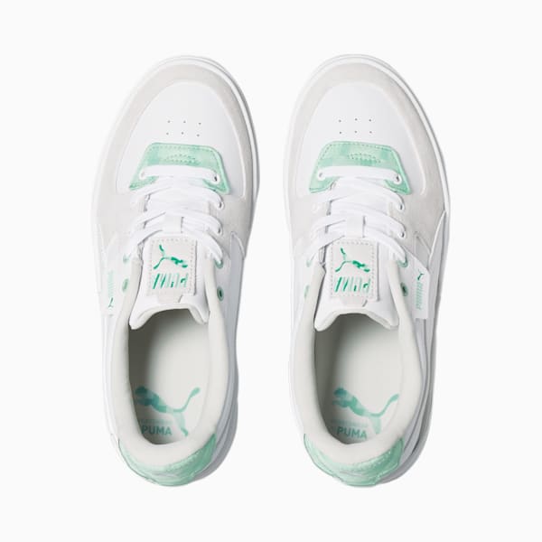 Cali Dream Sportswear by PUMA Women's Sneakers, Puma White-Nimbus Cloud-Mist Green
