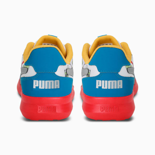 Cooby V1 Youth Sneakers, Mykonos Blue-PUMA White-Spectra Yellow-Silver-High Risk Red, extralarge-IND