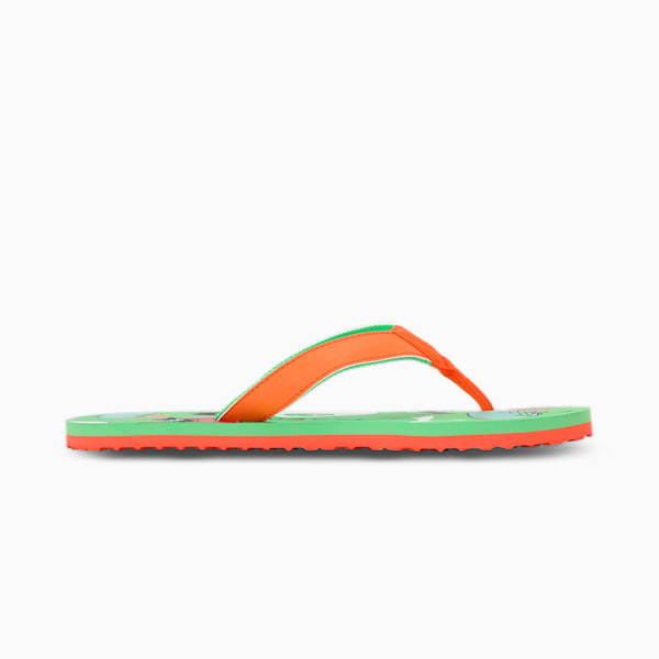 Hop Youth Flip Flops, Green Flash-PUMA White-Peacoat, extralarge-IND