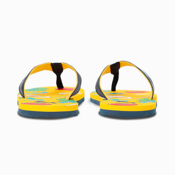 Puma Hop Kids' Flip Flops, Spectra Yellow-High Risk Red-Spellbound, extralarge-IND