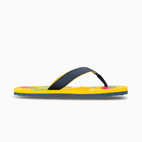 Puma Hop Kids' Flip Flops, Spectra Yellow-High Risk Red-Spellbound, extralarge-IND