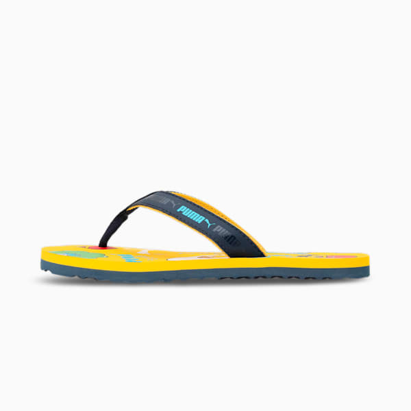 Puma Hop Kids' Flip Flops, Spectra Yellow-High Risk Red-Spellbound, extralarge-IND