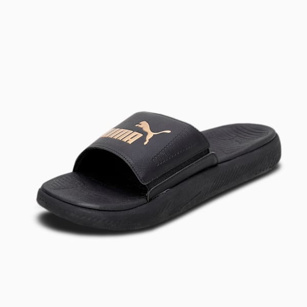 one8 Virat Kohli Men's Slides, Puma Black-Puma Team Gold, extralarge-IND