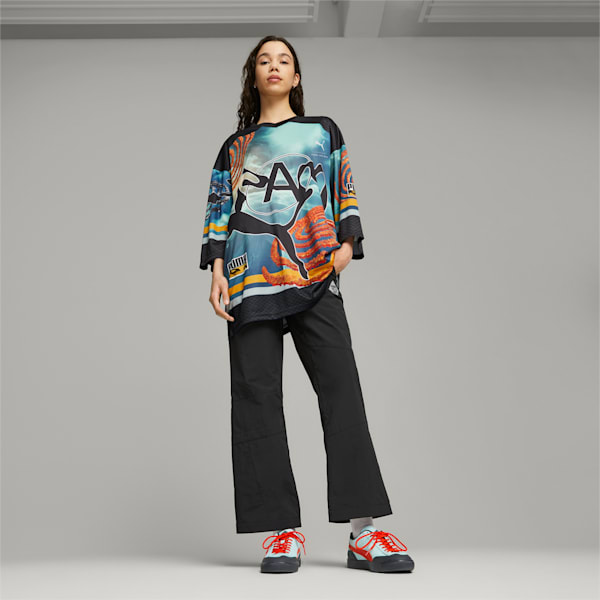 PUMA x PERKS AND MINI Clyde Rubber Unisex Sneakers, Light Aqua-Warm Earth, extralarge-IND
