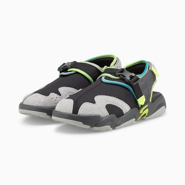 PUMA x PERKS AND MINI TS-01 サンダル, PUMA Black-Lime Squeeze, extralarge-JPN