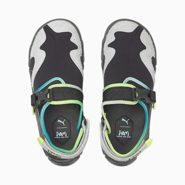 PUMA x PERKS AND MINI TS-01 サンダル, PUMA Black-Lime Squeeze, extralarge-JPN