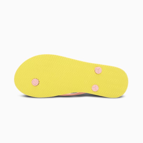 Livia Women's Flip Flops, Chalk Pink-Fresh Yellow-PUMA White, extralarge-IND