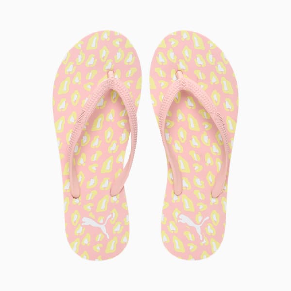 Livia Women's Flip Flops, Chalk Pink-Fresh Yellow-PUMA White, extralarge-IND