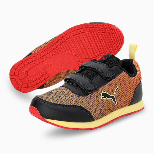 PUMA Sunny Kids' Lightweight Casual Shoes, High Risk Red-Yellow Pear-PUMA Black, extralarge-IND