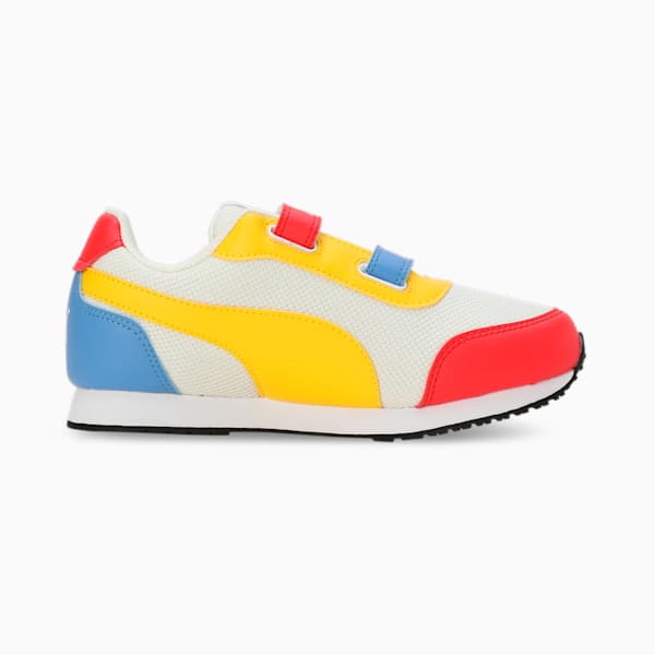 Axel Kid's Sneakers, PUMA White-Pelé Yellow-Blue Skies, extralarge-IND