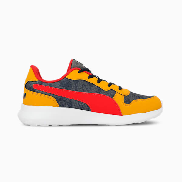 PUMA Cooby Youth Shoes, Mineral Yellow-QUIET SHADE-Spellbound-High Risk Red