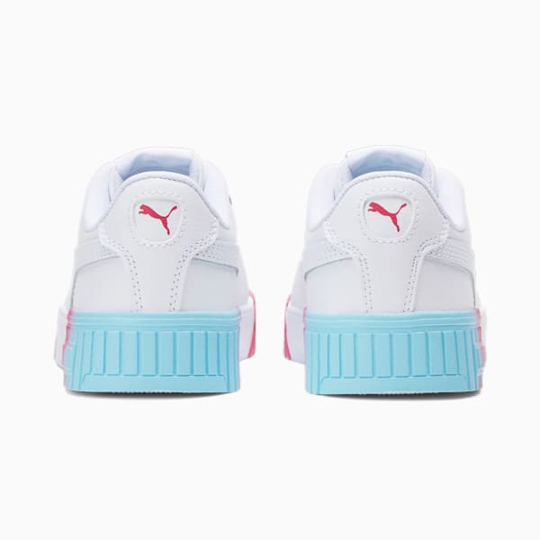 Zapatos deportivos Carina 2.0 Fade para niños grandes , Puma White-Puma White-Sunset Pink, extragrande