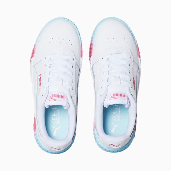 Zapatos deportivos Carina 2.0 Fade para niños grandes , Puma White-Puma White-Sunset Pink, extragrande