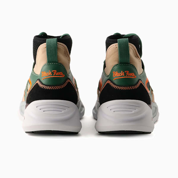 メンズ PUMA x BLACK FIVES TRC ブレイズ ミッド スニーカー, Deep Forest-Light Sand-Chestnut, extralarge-JPN
