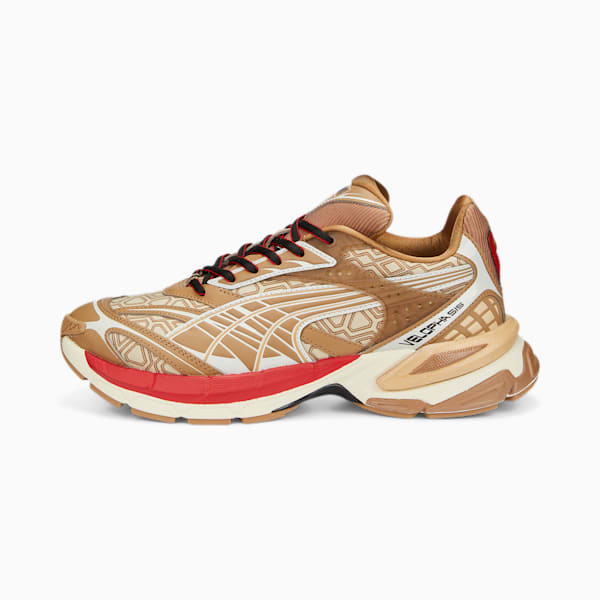 Velophasis Luxe Sport Sneakers, Frosted Ivory-Tiger's Eye, extralarge-IND