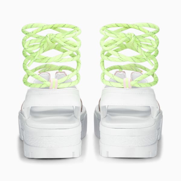 ウィメンズ メイズ サンダル レース POP, PUMA White-Fast Yellow, extralarge-JPN