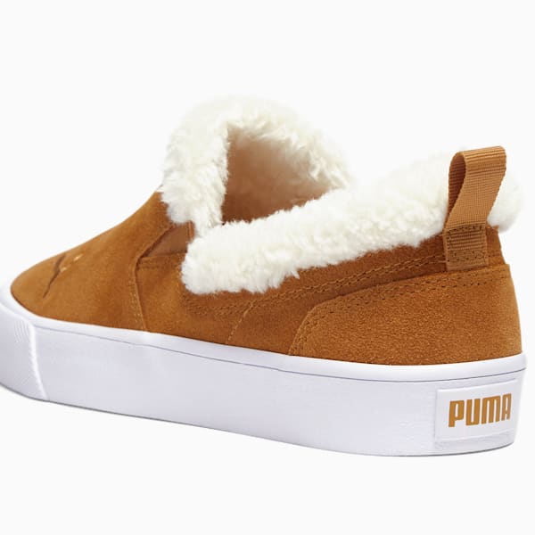 Chaussures à enfiler en sherpa Bari Comfort Femme, Desert Tan-Whisper White, extralarge