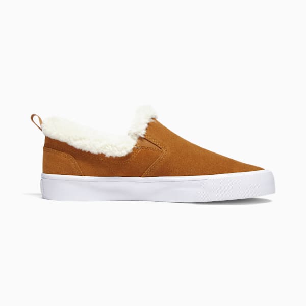 Chaussures à enfiler en sherpa Bari Comfort Femme, Desert Tan-Whisper White, extralarge