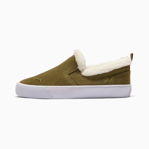 Chaussures à enfiler en sherpa Bari Comfort Femme, Wild Willow-PUMA White, extralarge
