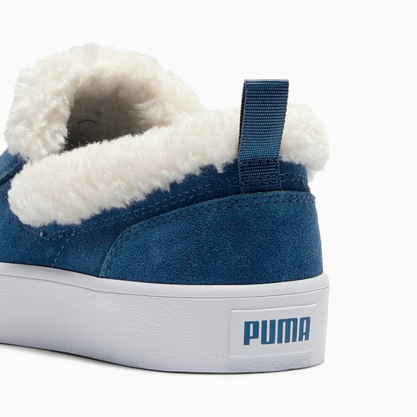 Bari Comfort Sherpa Women's Slip-On Shoes, Dark Indigo-Whisper White, extralarge