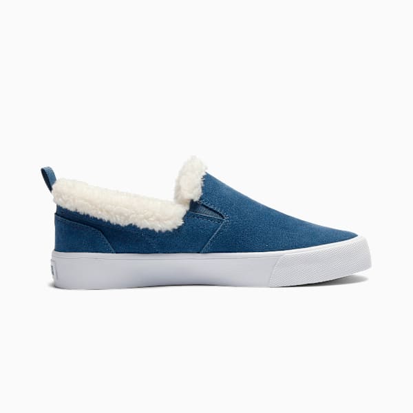 Bari Comfort Sherpa Women's Slip-On Shoes, Dark Indigo-Whisper White, extralarge