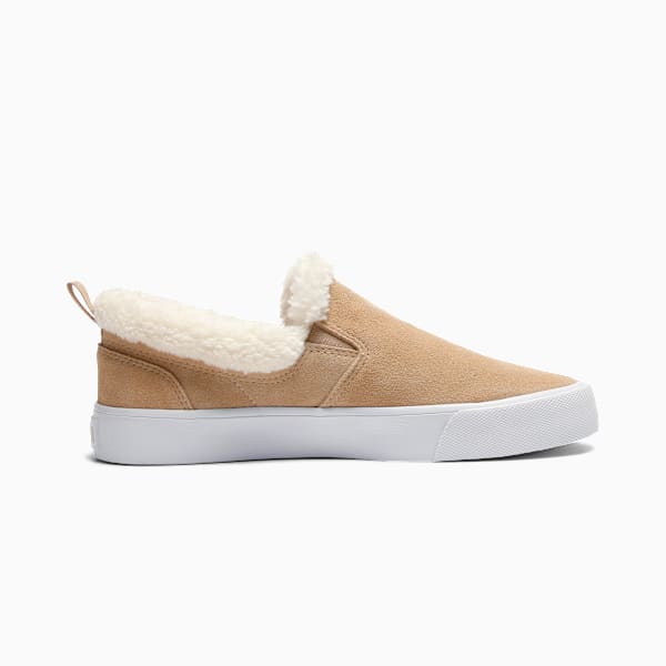 Bari Comfort Sherpa Women's Slip-On Shoes, Prairie Tan-Whisper White, extralarge