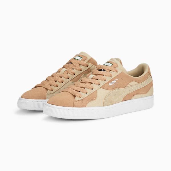 Suede Camowave Earth Sneakers, Dusty Tan-Granola-PUMA White, extralarge