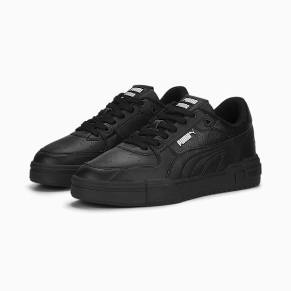 CA Pro Glitch Leather Sneakers, PUMA Black-PUMA White
