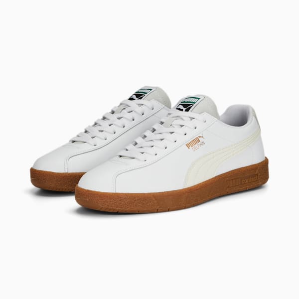 Delphin Leather Unisex Sneakers, PUMA White-Pristine, extralarge-IND