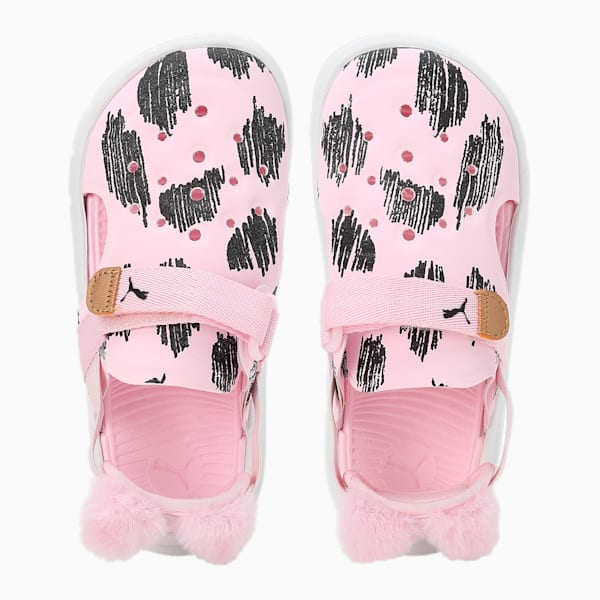 Evolve Puma Mates Kids' Sandals, Pearl Pink-PUMA Black-PUMA White-PUMA Gold, extralarge-IND