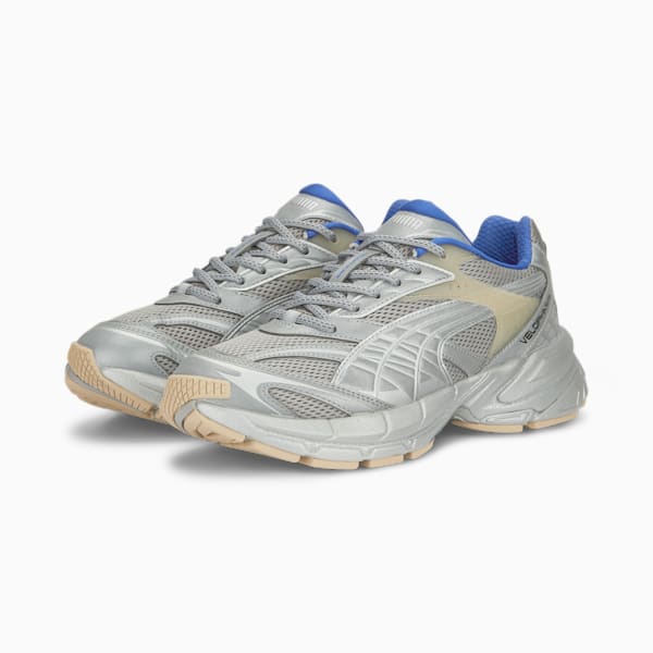 Velophasis Bionic Sneakers, Matte Silver-Royal Sapphire, extralarge