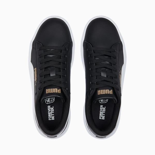 Smash Platform v3 Sneakers Women, PUMA Black-PUMA White-PUMA Gold