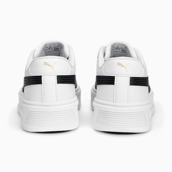 Tenis Smash Platform V3 Gamuza para mujer, PUMA White-PUMA Black-PUMA Gold, extralarge