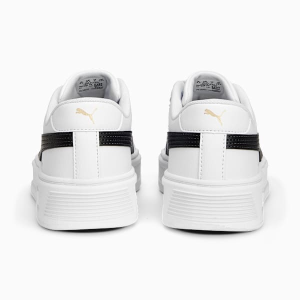 Tenis Smash Platform V3 para mujer, PUMA White-PUMA Black-PUMA Gold, extralarge