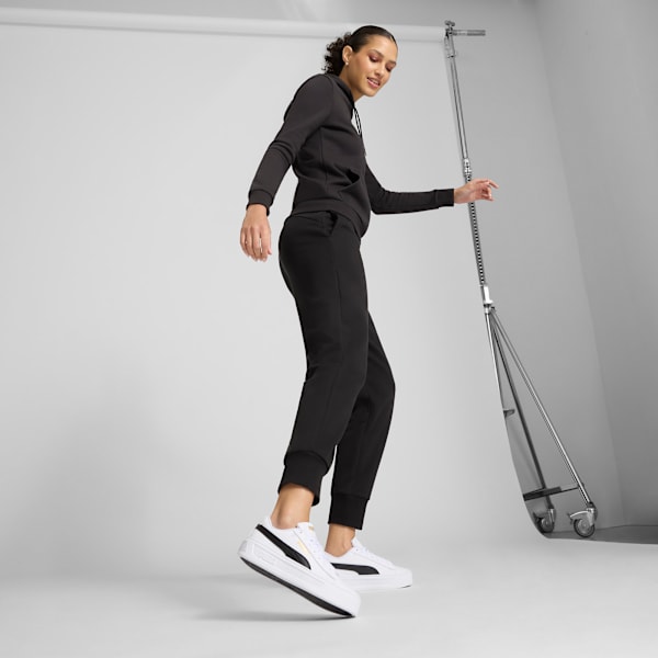 Tenis Smash Platform V3 para mujer, PUMA White-PUMA Black-PUMA Gold, extralarge