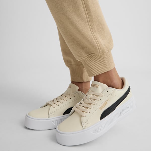 Tenis Smash Platform V3 para mujer, Alpine Snow-PUMA Black-PUMA Gold-PUMA White, extralarge