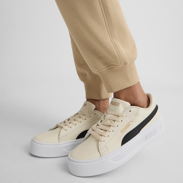 Puma basket platform bianche e oro cheap