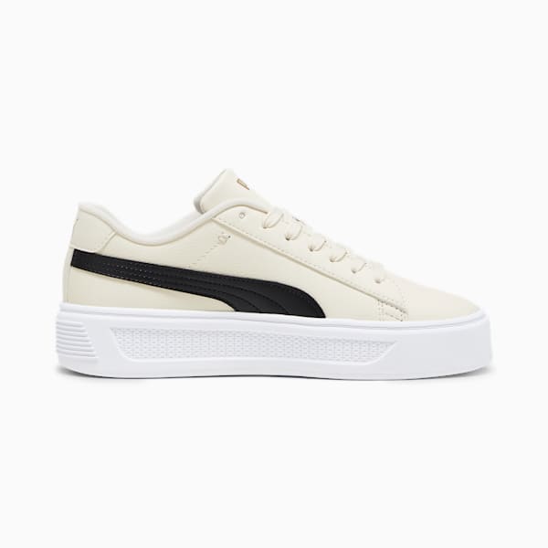Puma Smash Platform V3 Women s Sneakers Alpine Snow Black Gold 9