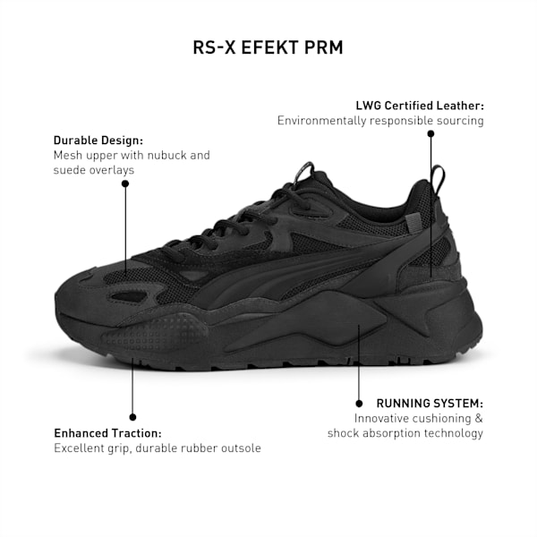 RS-X Efekt PRM Unisex Sneakers, PUMA Black-Strong Gray, extralarge-IND