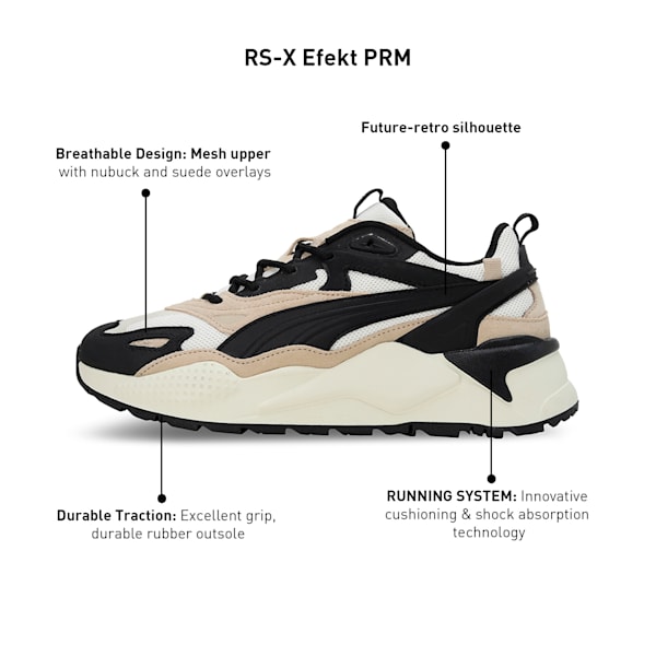 RS-X Efekt PRM Unisex Sneakers, Frosted Ivory-PUMA Black, extralarge-IND