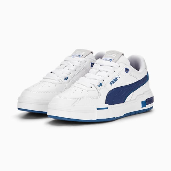 CA Pro Glitch Big Kids' Sneakers, PUMA White-Lake Blue-Feather Gray, extralarge