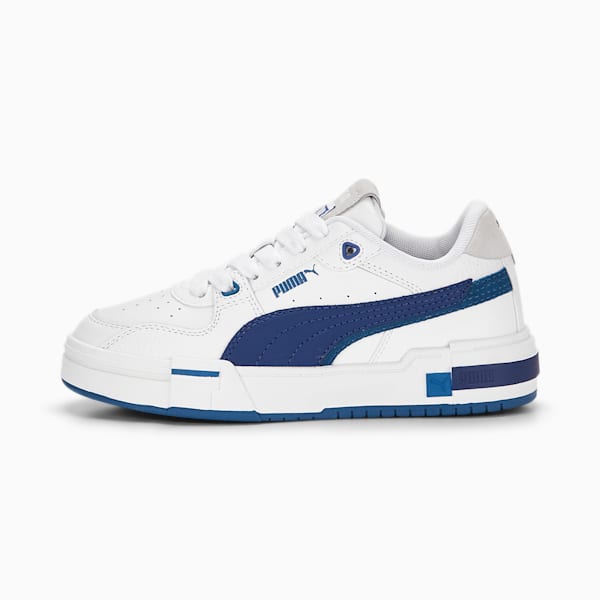 CA Pro Glitch Big Kids' Sneakers, PUMA White-Lake Blue-Feather Gray, extralarge