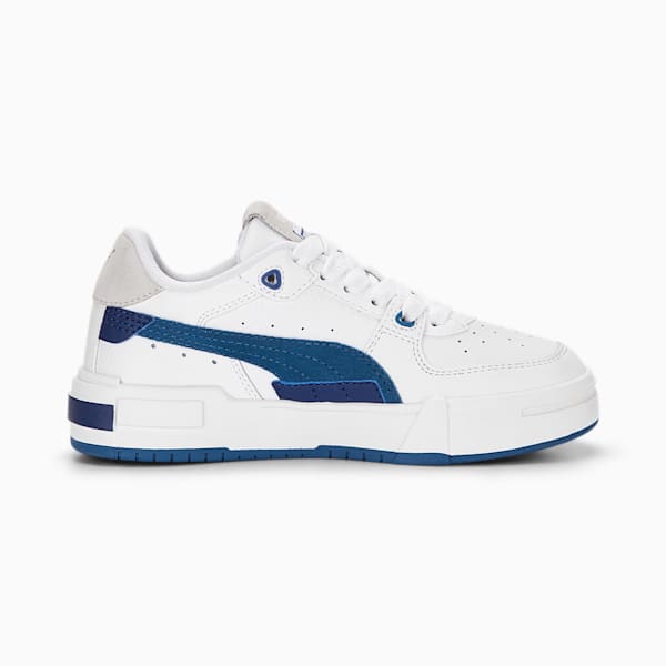 CA Pro Glitch Big Kids' Sneakers, PUMA White-Lake Blue-Feather Gray, extralarge