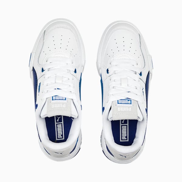 zapatos deportivos CA Pro Glitch para niños grandes, PUMA White-Lake Blue-Feather Gray
