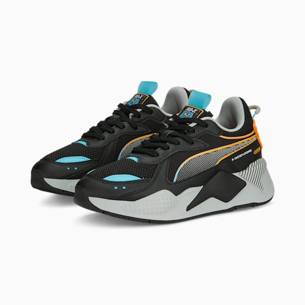 Zapatos deportivos RS-X 3D para niños grandes, PUMA Black-Harbor Mist