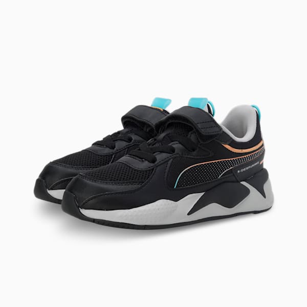 RS-X 3D Kids' Sneakers, PUMA Black-Harbor Mist, extralarge-IND