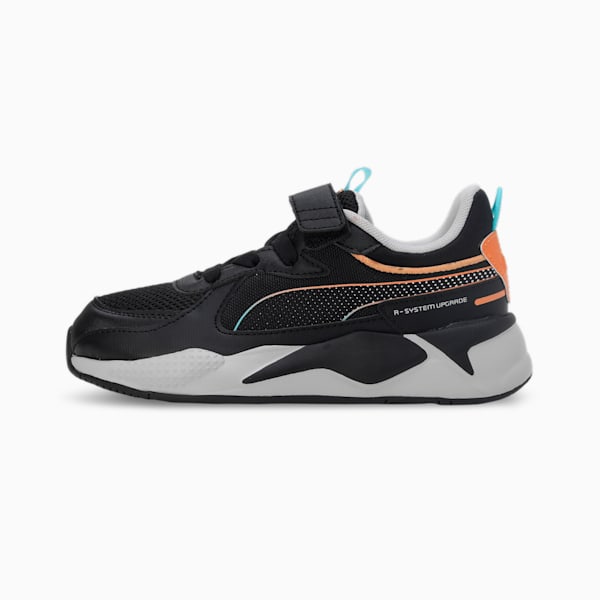 RS-X 3D Kids' Sneakers, PUMA Black-Harbor Mist, extralarge-IND