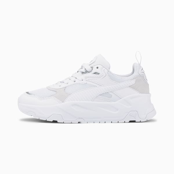 Trinity Shoes Youth, PUMA White-PUMA White-PUMA Silver, extralarge