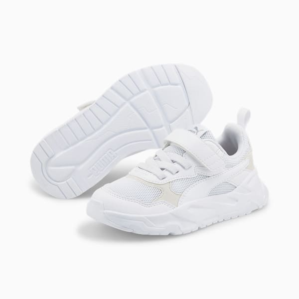 Tenis juveniles Trinity, PUMA White-PUMA White-PUMA Silver, extralarge