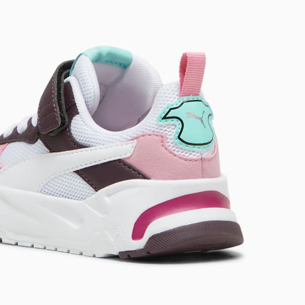 Trinity Little Kids' Sneakers, Midnight Plum-PUMA White-Mint-Mauved Out, extralarge